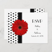 Réponse de mariage points noirs et blancs Margueri (Devant / Derrière)