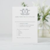 Réponse de mariage Régence au blason vintage (Debout devant)