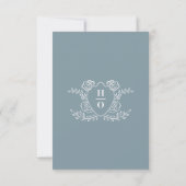 Réponse de mariage Régence au blason vintage (Dos)