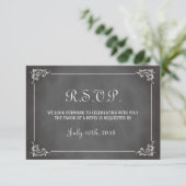 Réponse de mariage romantique vintage sur tableau (Debout devant)