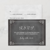 Réponse de mariage romantique vintage sur tableau (Devant / Derrière)
