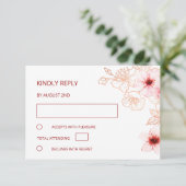 Réponse de mariage Rose Gold Florale (Debout devant)
