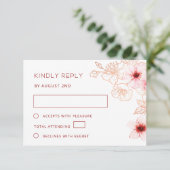 Réponse de mariage Rose Gold Florale (Debout devant)