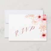 Réponse de mariage Rose Gold Florale (Dos)