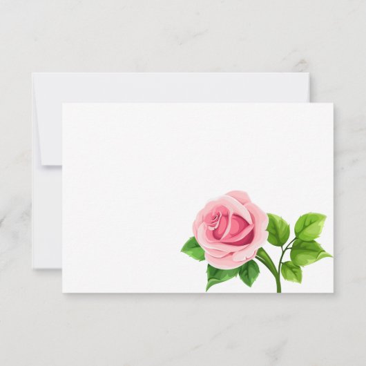 Réponse de mariage roses roses or blanc (Dos)