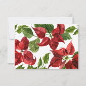 Réponse de mariage RSVP Poinsettia Holiday avec re (Dos)