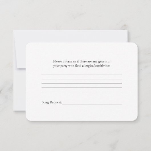 Réponse de mariage Ruban Noir Marguerite Gerbera R (Dos)