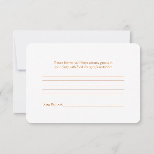 Réponse de mariage Ruban orange Gerber Daisy rose (Dos)