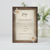 Réponse de mariage Rustique Bois Toile de jute & D (Debout devant)