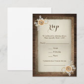 Réponse de mariage Rustique Bois Toile de jute & D (Devant / Derrière)