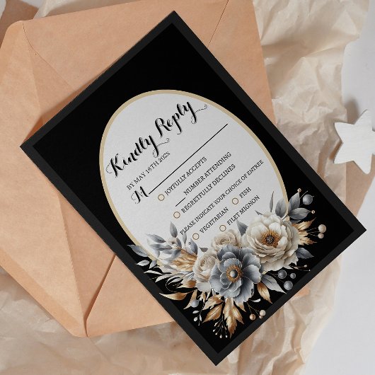 Réponse de mariage rustique floral classique éléga