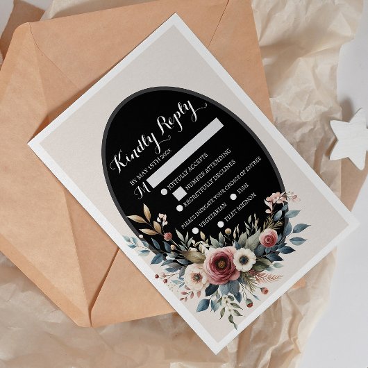 Réponse de mariage rustique floral classique éléga