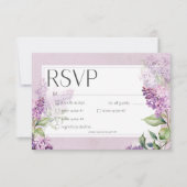 Réponse de mariage Rustique Romantique aux lilas v (Devant)