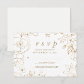 Réponse de mariage simple et élégante à la florale (Devant / Derrière)