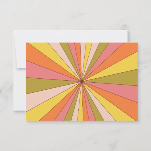 Réponse de mariage sur le thème rétro funky des an (Dos)