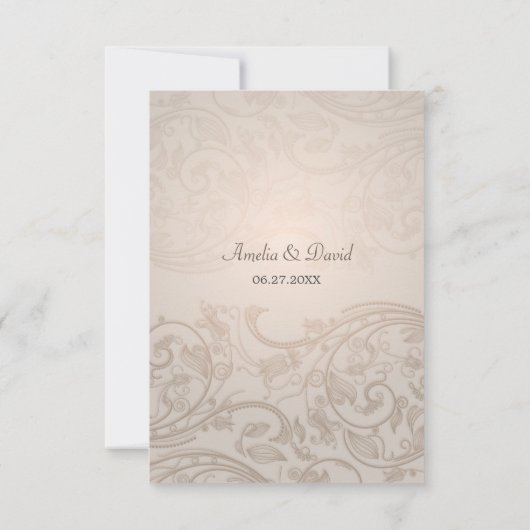 Réponse de mariage Taupe Flourish (Dos)