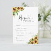 Réponse de mariage Tournesol avec choix de repas (Debout devant)