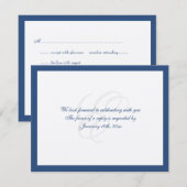 Réponse de mariage traditionnel avec liseré marine (Devant / Derrière)