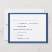 Réponse de mariage traditionnel avec liseré marine (Dos)