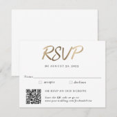 Réponse de mariage traditionnelle et par code QR  (Devant / Derrière)