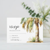 Réponse de mariage tropical à l'aquarelle (Debout devant)