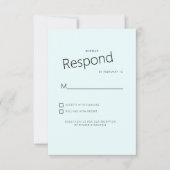 Réponse de mariage tropicale et discrète sur fond  (Devant)