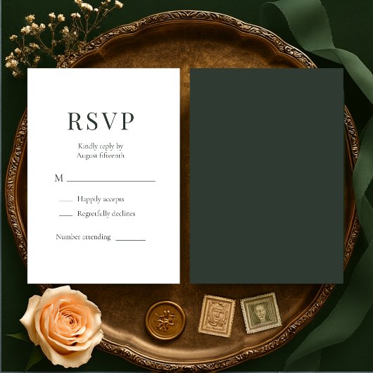 Réponse de mariage vert forêt lunatique