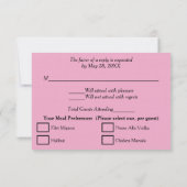 Réponse de mariage vert mousse de mer rose (Dos)
