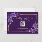 Réponse de mariage violet foncé Violettes Cadre do (Devant)