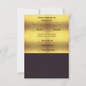 Réponse de menu élégant or et noir (Dos)