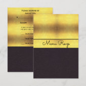 Réponse de menu élégant or et noir (Devant / Derrière)