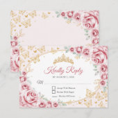 Réponse de Quinceanera en or rose (Devant / Derrière)