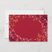 Réponse de Quinceanera Fleurie Or Rouge (Dos)