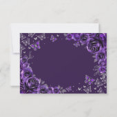 Réponse de Quinceanera Florale Argent Violet (Dos)
