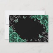 Réponse de Quinceañera Vert Émeraude Argent (Dos)