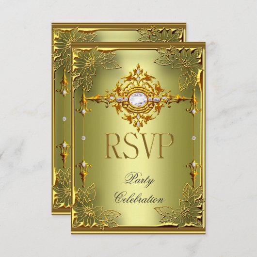 Réponse de réponse RSVP Elite Avocado Green Gold (Devant / Derrière)