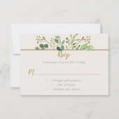 Réponse de rêve botanique avec feuillage doré RSVP (Devant)