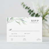 Réponse de RSVP de mariage à la verdure luxuriante (Debout devant)