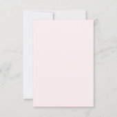 Réponse de RSVP de mariage au texte rose et or (Dos)