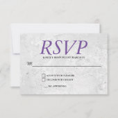 Réponse de RSVP de mariage avec mur gris uni Moder (Devant)