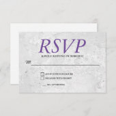 Réponse de RSVP de mariage avec mur gris uni Moder (Devant / Derrière)