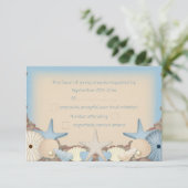 Réponse de RSVP de mariage de beaux coquillages de (Debout devant)