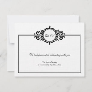 Réponse de RSVP de mariage victorien avec défileme