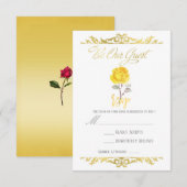 Réponse de RSVP pour la soirée Rose Jaune & Or Élé (Devant / Derrière)