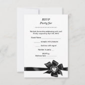 Réponse de RSVP pour toute fête Léopard Noir Argen (Dos)