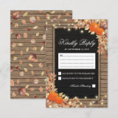 Réponse de Rustique Automne | Réponse de Mariage C (Devant / Derrière)