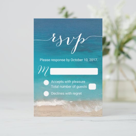 Réponse de script classique RSVP de mariage de pla (Debout devant)