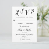 Réponse de sélection de menu 3 pour RSVP (Debout devant)