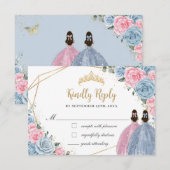 Réponse de Sweet Pastel Blue Pink Quinceañera Twin (Devant / Derrière)