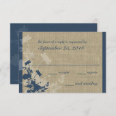 Réponse des fleurs sauvages et Mariages Burlap (Devant / Derrière)